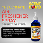 Scent Bomb Air Freshener Spray, Long-Lasting Odor Eliminator for Home & Car, Effective Deodorizer Spray for Kitchen, Bathroom, Fresh Room Spray & Smell Neutralizer, Tangerine Blast