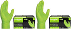 GLOVEWORKS HD Green Gloves, 8 Mil Nitrile Disposable Heavy Duty Raised Diamond Grip Mechanic Glove, Bulk Purchasing Options
