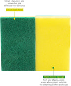 30 Pack Kitchen Sponges Individually Wrapped, Non-Scratch Scouring Pads Bulk Scrub Sponges for Cleaning Kitchen and Household, Car, Dish Sponge for Apartments Hotel