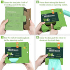 AYOTEE Small Trash Bags 2.6 Gallon Compostable Trash Bags Bathroom Wastebasket Can Liners, 125 Count Mini Compost Bags for Kitchen Bathroom Office Fit 10 Liter, Green