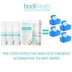 Toilet Paper Foam, Liquid Wet Wipe | Plant-Based, Eco Friendly Flushable Wet Wipe Alternative with Aloe & Vitamin E (1.7 Fl Oz (Pack of 6), Lavender)