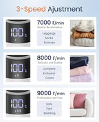 BEAUTURAL Fabric Shaver and Lint Remover, Rechargeable Electric Sweater Shaver with 3 Speeds, 6 Leaf Blades and LED Display, Portable Pilling Remover for Clothes, Furniture, Blankets, White