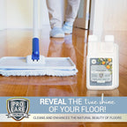 ProCare Citrus Floor Cleaner - Vinyl, Wood, Tile & Laminate Floor Cleaner for Mopping, Cleaning Solution Concentrate Floor Cleaner with Citrus Aroma, 32oz Spray Bottle + 8oz Concentrated Bottle Bundle