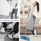 LandHope Heavy Duty Broom, 15.75in Wide Push Broom, 45.67in Long Handle, Adjustable, Floor Sweeper for Indoor Outdoor Commercial Warehouse Home Kitchen Patio Garden Garage