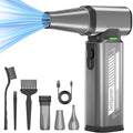 Compressed Air Duster-300000RPM Super Power Cordless Electric Air Duster, Stepless Adjustment & 3-Gear Adjustable Rechargeable Brushless Motor Air Blower for Computer, Keyboard, House, Outdoor and Car