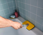Joseph Joseph CleanTech 2-in-1 Bathroom Tub Shower Cleaning Scrubber with Microfiber pad and Abrasive Scouring Pads