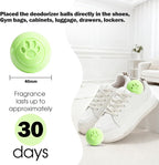 SCENTORINI Shoe Deodorizer Balls, 8 Pack Jasmine Scent Sneaker Deodorizer Balls, Odor Eliminator for Smell Shoes Boots, Long Lasting Shoe Freshener for Gym Bags, Drawers and Small Spaces