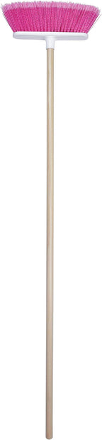 The Original Soft Sweep Magnetic Action Fuchsia Broom with Natural Finish Wood Handles (4 Fuchsia Brooms)