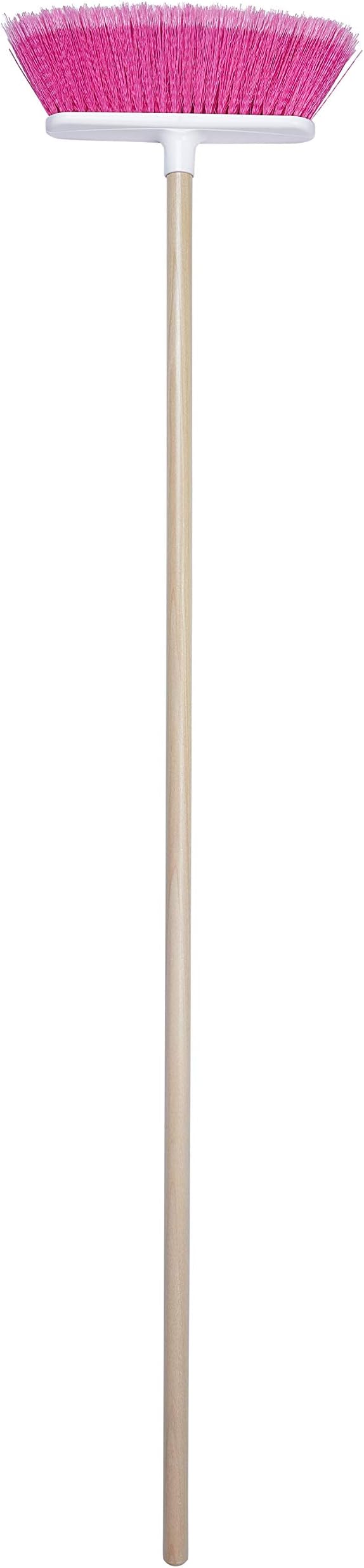 The Original Soft Sweep Magnetic Action Fuchsia Broom with Natural Finish Wood Handles (12 Fuchsia Brooms)