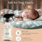 Chakra Freshener Fabric Spray - Long-Lasting Multi-Purpose Laundry Scent for Bedding, Clothes & Home Fabric Deodorizer, Luxury Room Deodorizer, Linen Spray w/Trigger, 33.8 fl oz, Ocean Breeze