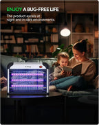 Buzbug LED Bug Zapper Indoor, 10 Years Lifespan 3 Lamps, 3800V High-Voltage, Sustainable Less Power Electric Mosquito Zapper, Fruit Fly Mosquito Moth Gnat Zapper, Killer, Trap -MA009 (New Black)