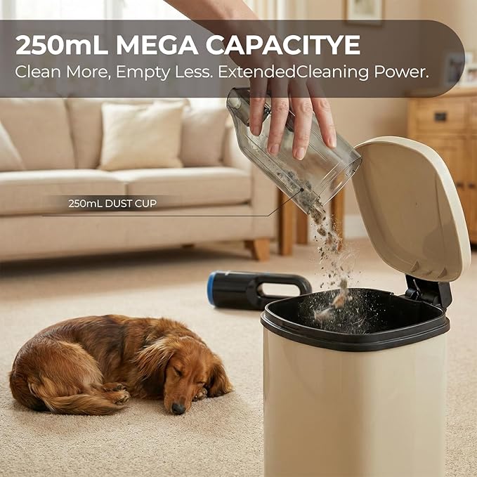 Apical Life Mini Crumb Vacuum Rechargeable 10000Pa Brushless Motor, 1.6lbs Cordless Handheld Vacuum with LED Light for Car Home Office