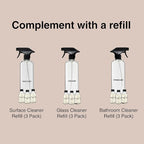 Public Goods Empty Glass Spray Bottle for Glass Cleaner | Refillable Spray Bottle for Cleaning | Made with Clear Borosilicate Glass for Windows, Mirrors | BPA Free | 24 Oz