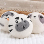 Wool Dryer Balls Handmade 3 Pack XL,Organic Laundry Dryer Balls,100% New Zealand Wool Natural Fabric Softener,Reusable 1000 Loads,Wrinkles Free, Shorten Drying Time,Baby Safe (3 Pack XL,Cute Animals)