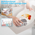 10 Pack Reusable Double-Side Microfiber Kitchen sponges,Scrubber Sponge Scouring Pads Dish Sponge Kitchen Cleaning Dishes and Pots (Gray)
