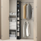 Furinno Fulda 10-Tier Closet Organizers and Storage, Open Shelf, Storage Organizer, 6-Inch Width, for Closet, Bedroom, Blackwood