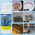 4Pcs Wild Tornado Pipe Dredge, Powerful Sink and Drain Cleaner Powder, Fast Foaming for Kitchen Toilet Pipeline Quick Cleaning Tool