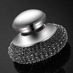 Onewly 2Pack Steel Wool Dish Scrubber, Stainless Steel Dish Brush with Ergonomic Stainless Steel Handle, for Cleaning Dishes, Cast Iron, Stock Pots, Pans, Griddles, Grills