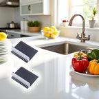 2 Pcs Black Kitchen Sink Squeegee Cleaner Countertop Brush Wiper Vegetable Cleaning Brush Wiper Home Kitchen Tool Fruit and Vegetable Cleaning Brushes Accessories