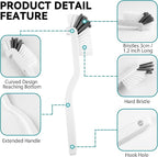 8 Pcs Crevice Cleaning Brush Set, Multi-Purpose Hard Bristle Brushes for Deep Cleaning Kitchen, Bathroom, Grout, Sink, Cup, Teapot, Bottle, Blender, Corners, Tight Spaces (Multicolor)