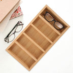 Ciieeo 2-pcs Eyeglasses Organizer Tray with 5 Compartments Sunglasses Storage Display Case Eyewear Holder for Home and Office