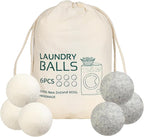 Wool Laundry Ball Pack of 6 Tumble Dryer Wool Ball Fabric Softener Alternative Reusable Wool Laundry Balls Nature’S Fabric Softeners for Fluffs Clothes