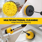 Holikme 8 Piece Drill Brush Attachment Set, Power Scrubber with Extend Long Handle, Cleaning Supplies for Shower, Bathtub, Bathroom, Kitchen (White)