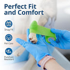 Disposable Nitrile Exam Gloves, Blue, Nitrile Gloves Disposable Latex Free, Medical Gloves, Cleaning Gloves, Food-Safe Rubber Gloves, Powder Free, Non-Sterile, 100-ct Box (XL)