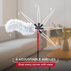 O-Cedar Flex & Catch Heavy Duty Dusting Kit with 3 Disposable Duster Refills | New & Improved Model | Extendable 3 Ft Handle with Stay-On Duster Hook | Traps 3X More Dust Than Feather Dusters