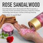 YUCO Scent Beads Laundry Natural,Ultra-Concentrated Two-Color Laundry Beads,Effective Fabric Deodorizer,Soften,Static Free,Microcapsule Technology Scent Lock Fresh Last 12Weeks(Rose Sandalwood,12.6OZ)