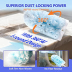 Heavy Duty Duster Refills for Swiffer Duster (40 Count) | 360° Unscented Disposable Multisurface Dusters with 1 Handle- for Home, Blinds, Fans & Corners, Blue