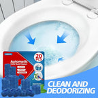 USKICH 20 Pack Toilet Bowl Cleaner Tablets,Blue Automatic Toilet Tank Cleaners, Long-Lasting Household Toilet Cleaners,Toilet flush Cleaning & Deodorizer
