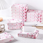 Yinder 24 Packs 960 Sheets Tissue Cube Car Facial Boxes Disposable Facial Travel Tissues Holder Soft Watercolor Boxes 2 Ply 40 Sheets for Wedding Household Car Kitchen Bathroom(Cherry)