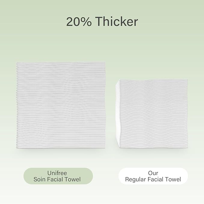 Unifree Facial Towels I Towelettes I Dry Wipes I Makeup Remover I Clean Facial Tissues in Box, Large Size 11.8 x 9.8 Inch, 50 Count Per Box, 4-boxes Value Pack, Total 200 Count