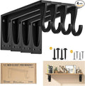 Closet Rod Support Bracket 12inch WYGWP Heavy Duty Closet Rod Holders 400lbs, Wall Mounted Brackets with Hooks for Closets for Home and Decor
