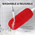 Reusable Microfiber Duster Refills Compatible with OXO & MR.SIGA Duster - Washable Duster for Household Cleaning Dusting Furniture Blind Ceiling Fan 2Pack (Handle NOT Included