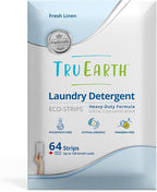 Tru Earth Platinum - Heavy Duty Laundry Detergent Sheets - Up to 128 Loads (64 Count), Fresh Linen Scent - Ultra-Concentrated Formula - Eco-Friendly Laundry Sheets