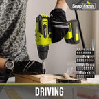 SnapFresh Cordless Drill, 20V Power Drill Set with 2 Variable Speed, 21+1 Torque Setting, Lightweight, LED, 43pcs Drill Bits, Impact Drill Set for Home, DIY (Battery & Charger Not Included)