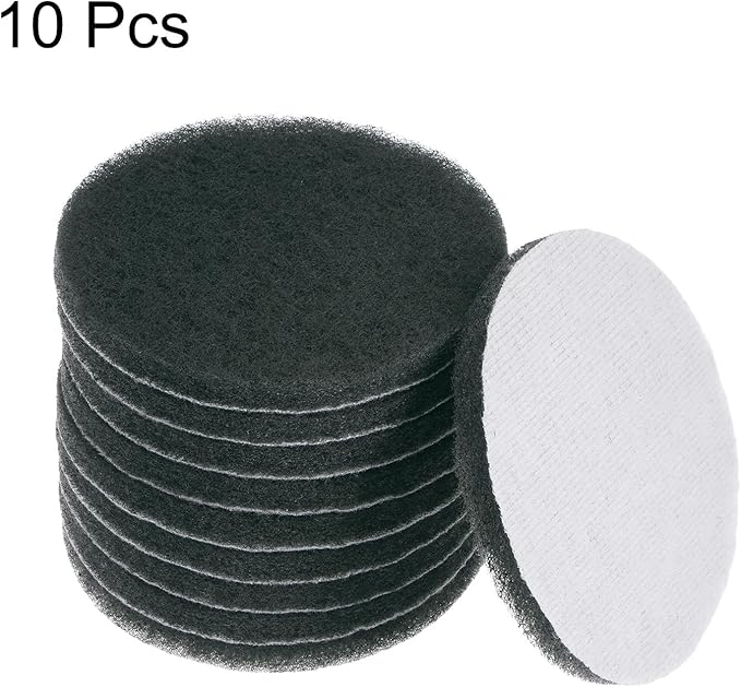 HARFINGTON 10pcs Drill Power Brush 5 inch Tile Scrubber Scouring Pads 1500 Grit for Bathroom Kitchen Household Cleaning