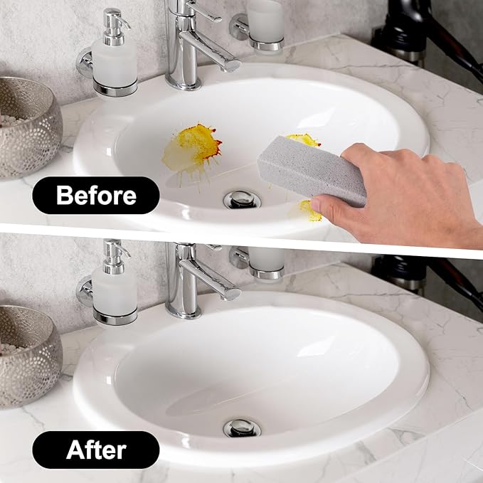 55 Pack Pumice Stone for Toilet Bowl Cleaning Pumice Scouring Stick Pad Hard Water Stain Remover for Toilet Bathtubs Pool Tile Kitchen Sink Oven Stove Grill Home Bathroom Household