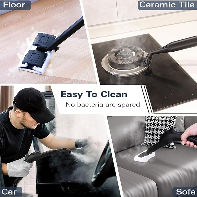 Steam Cleaner, Steam Cleaner For Home, Handheld Steamer For Cleaning With 21 Accessories, 248 °F High Temperature, Suitable for Grout, Floor. Sofas, Upholstery, Toys