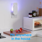 Fly Trap Indoor, 3 in 1 Plug-in Fruit Fly Trap, 4 Trap White and 20 Glue Cards, Fruit Fly Traps for Indoors, Flying Insect Trap for Gnat, Moth, Mosquito, Suitable for Every Part of The Home