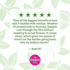 Dapple Baby Bottle Soap, Hypoallergenic Dish Soap for Baby Bottles, Powered by Plants, Travel Size, Fragrance Free, 3 Fl Oz (Pack of 2)