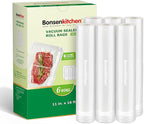 [2025 Upgraded] Bonsenkitchen 6 Rolls 11" x 16' Vacuum Sealer Bags for Food with a Color Box, Easy to Store, Commercial Grade, BPA Free, Great for Food Storage or Sous Vide, VB21