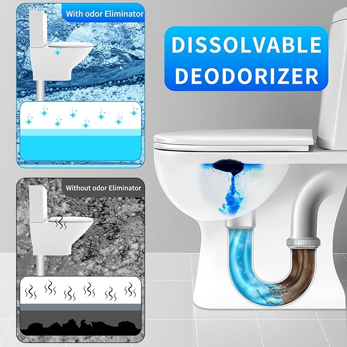 RV Toilet Treatment Drop Ins, Extra Strength Septic Tank Treatment & Cleaner, Waste Breakdown/Odor Control, RV Black Tank Treatment for RVs, Boats & Portable Toilets (20 Pack)