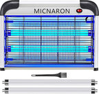 Fly Trap Indoor Bug Zapper, 2800V Powerful Flying Insect Mosquito Killer w/ 20W Blue Light Attract, Plug-in Pest Control Machine for Moth, Fruit Fly, Fungus Gnat, Garage Bug Catcher
