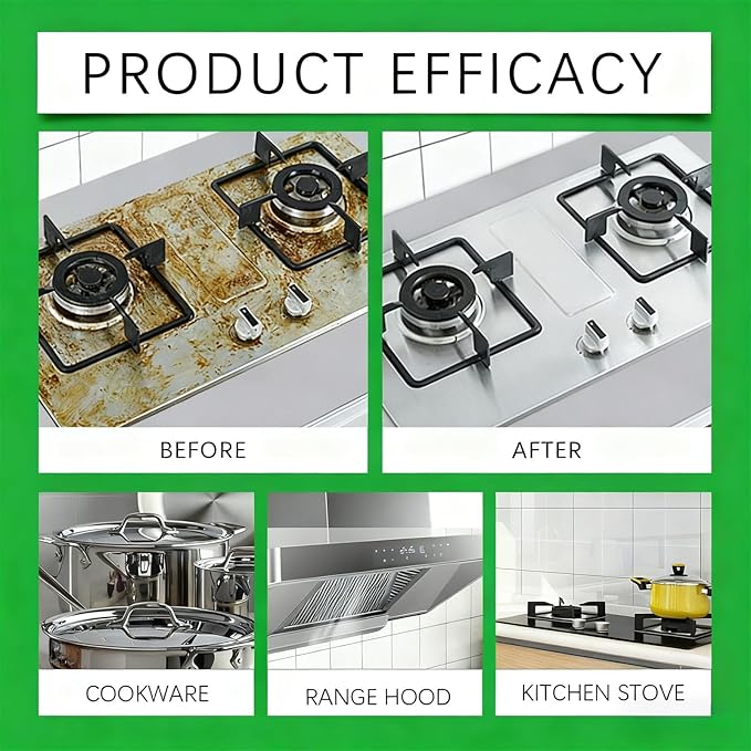 2026 New Electrolyzed Ion Kitchen Cleaner,Kitchen Appliance Cleaner,Oven Cleaner Heavy Duty For Kitchen Appliances, Household, Oven, Stove, Range Hood (2pcs)