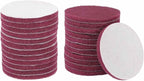 HARFINGTON 24pcs Scrubber Scouring Pads 400 Grits 5 Inch Drill Power Brush Hoop and Loop Surface Conditioning Disc Drill Scuffing Disc Scrub Pads for Home Kitchen Cleaning, Red