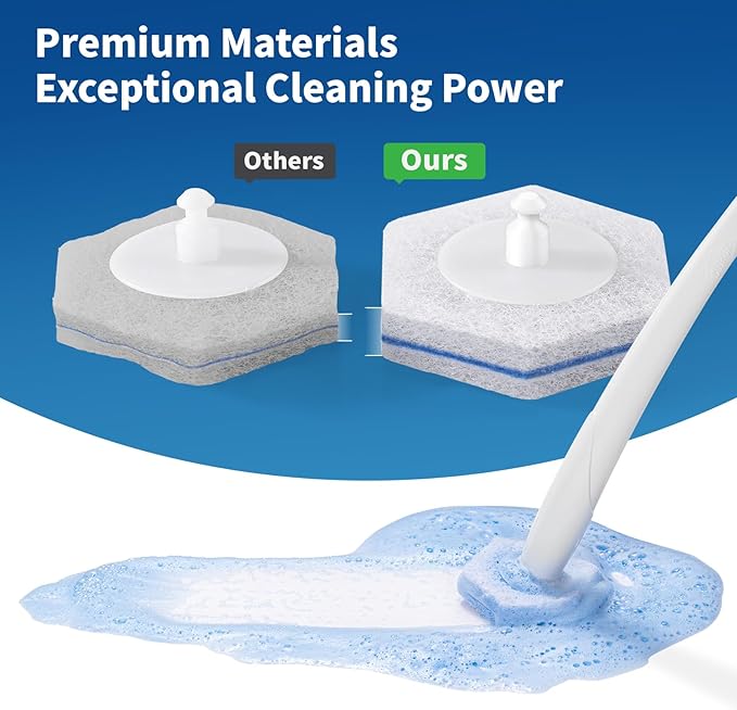 Compatible with Clorox Toilet Wand – Disposable Toilet Brush Head Refills (32 Count), Wand Not Included