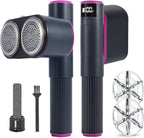 Fabric Shaver, 2-in-1 Rechargeable Lint Shaver with Dual Shaving Heads, Digital LED Display, 6-Leaf Blades, 2-Speed Sweater Shaver to Remove Pilling & Fuzz from Clothes, Furniture, Couch